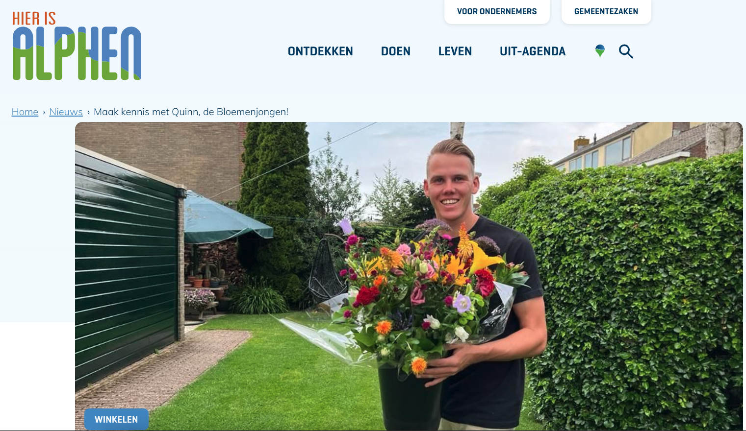 Quinn Cordes met de bloemenjongen op Hierisalphen