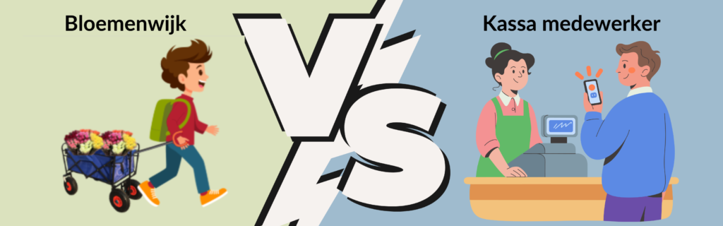 Bloemenwijk vs kassa medewerker verdiensten