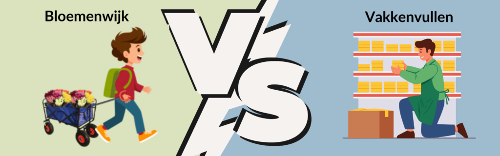 Bloemenwijk vs vakkenvullen verdiensten