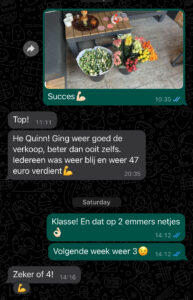 WhatsApp resultaten bloemenwijk verkoper bijbaan