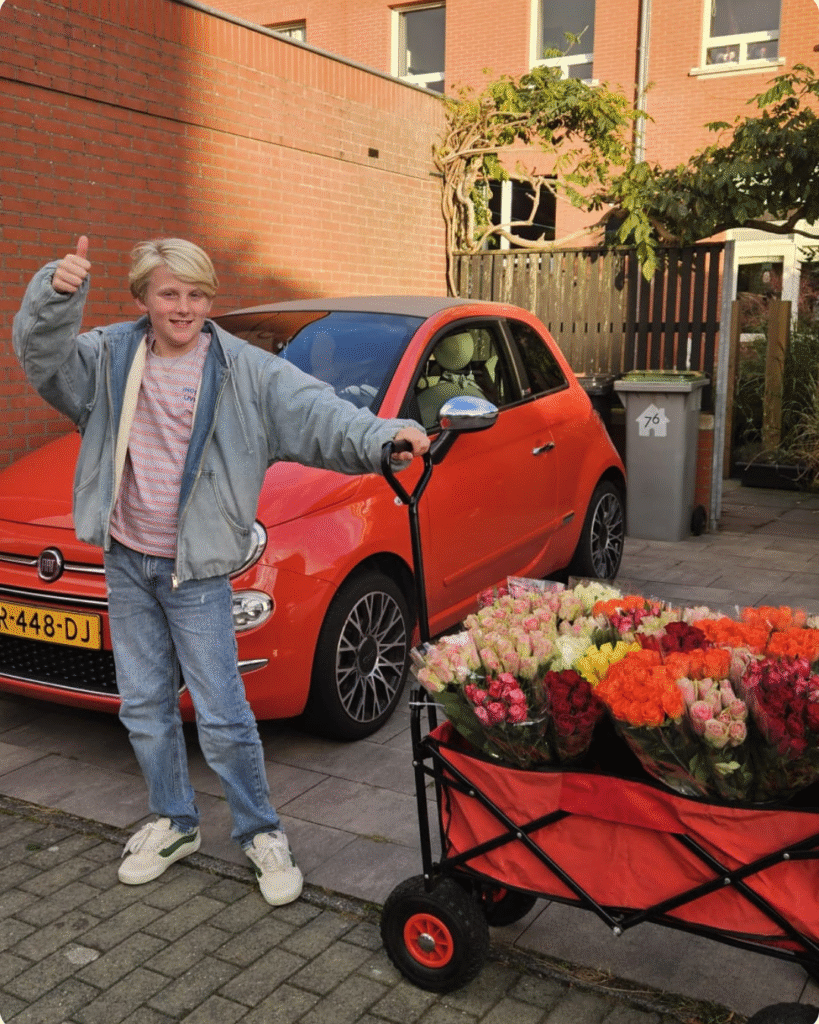 bloemenverkoper vanaf 13 jaar met een bloemenwijk als bijbaan