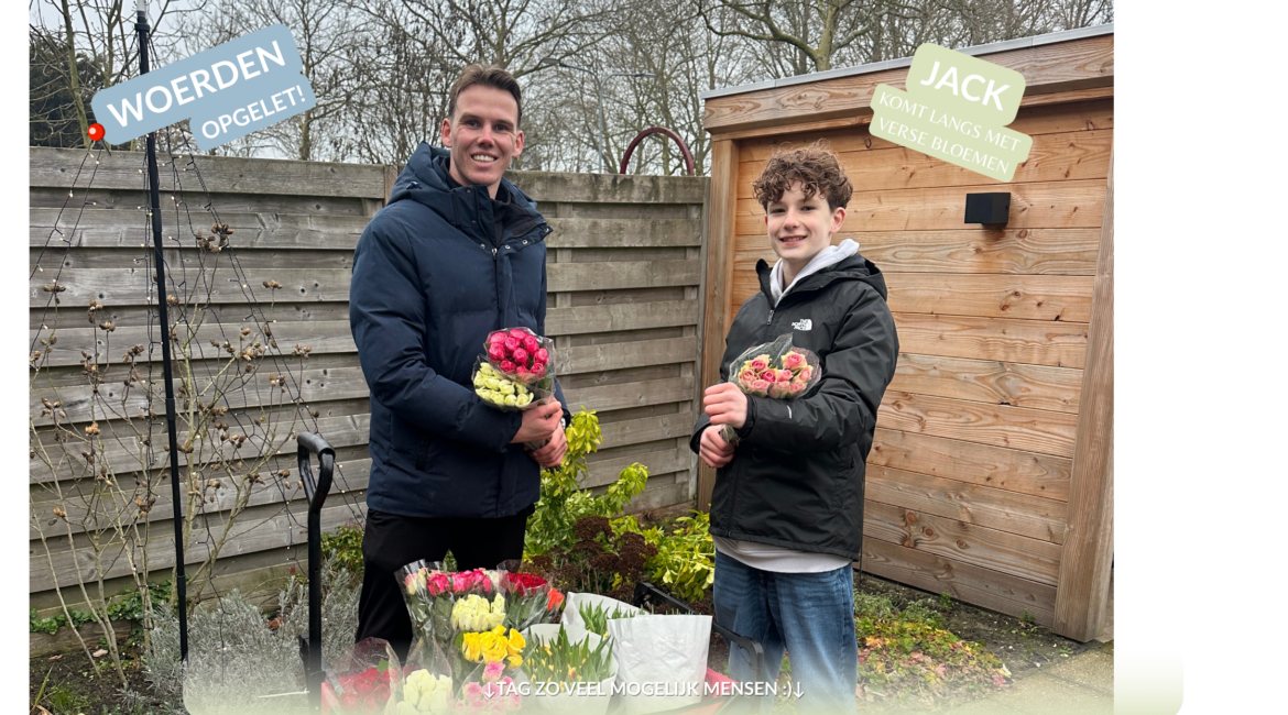 Jack (13) bloemenwijk verkoper Woerden bijbaan